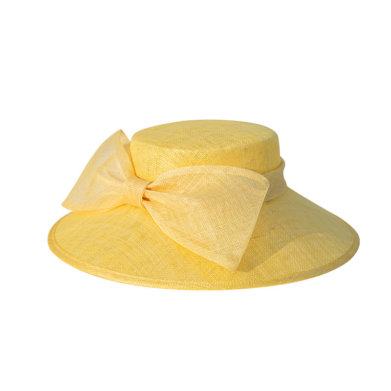 夏季新款蝴蝶結遮陽帽防曬遮陽女麻紗帽大(dà)檐優雅百搭